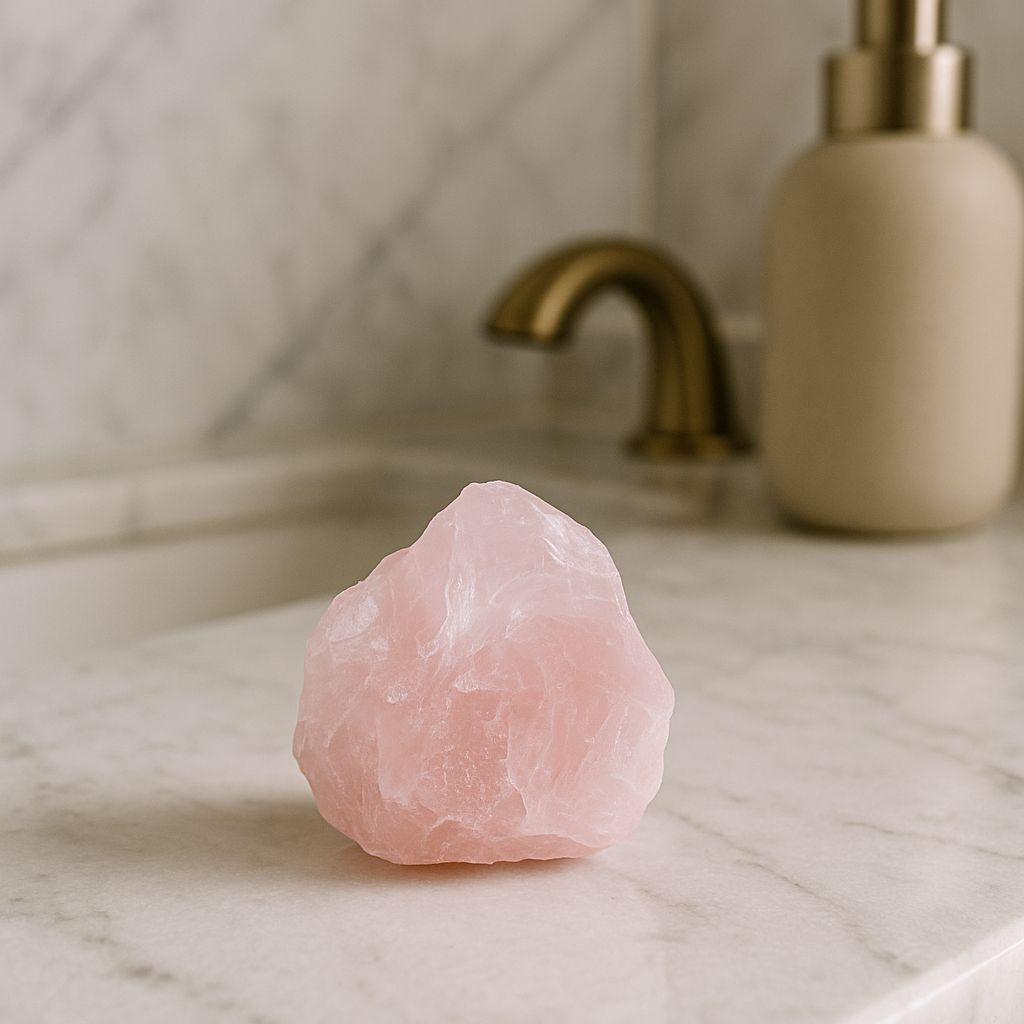 Pierre de quartz rose naturelle
